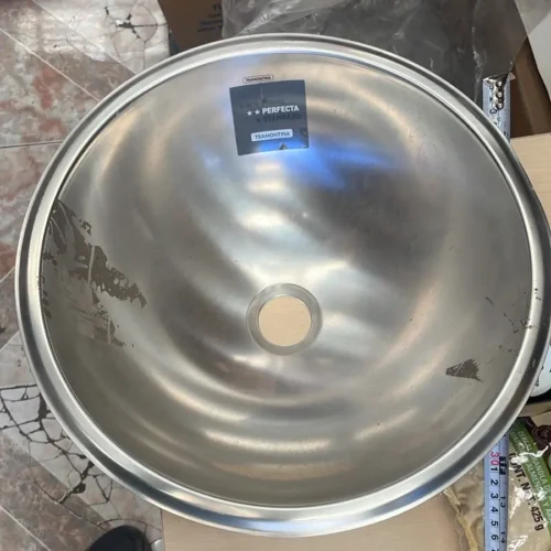 Lavabo de acero inoxidable para empotrar 38 cm satinado, Querétaro