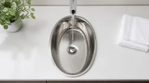 Lavabo de acero inoxidable 44x32 cm amplio y sin salpicaduras, Querétaro