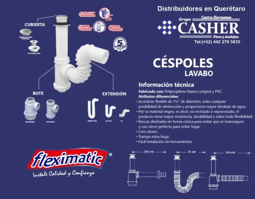 Distribuidores de fleximatic en querétaro ficha de cespoles