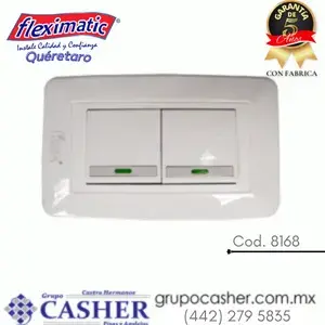 distribuidores de fleximatic en querétaro placa con dos apagadores