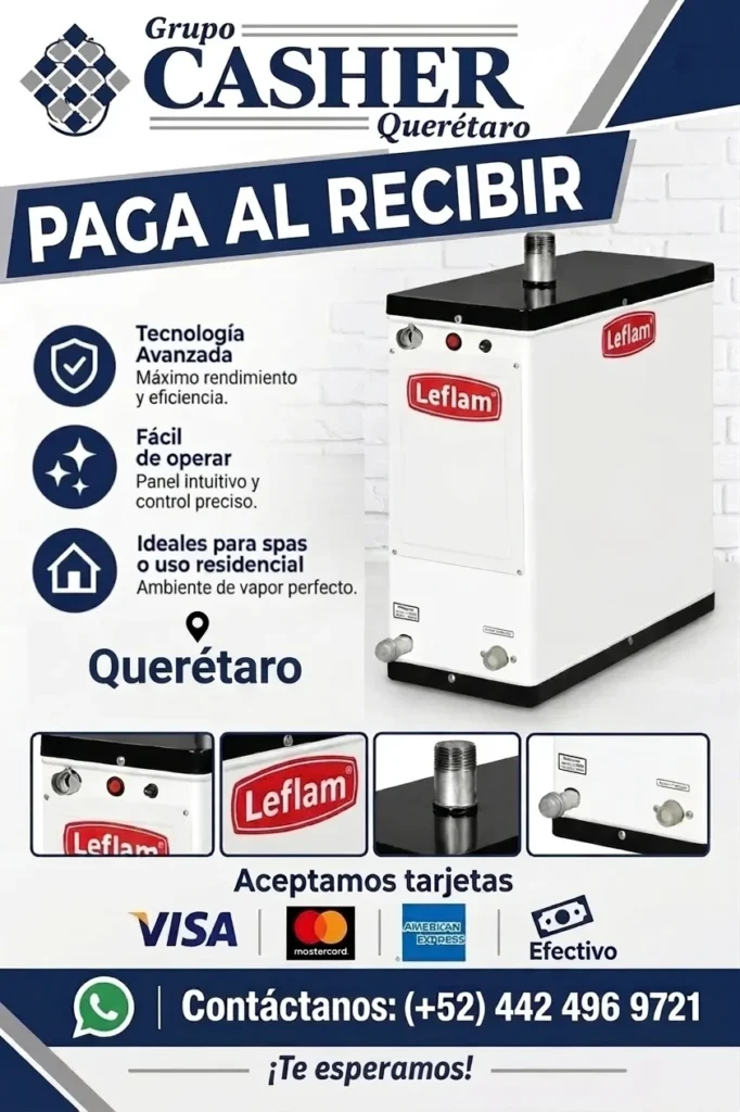 Compra tu generador de vapor y paga al recibir