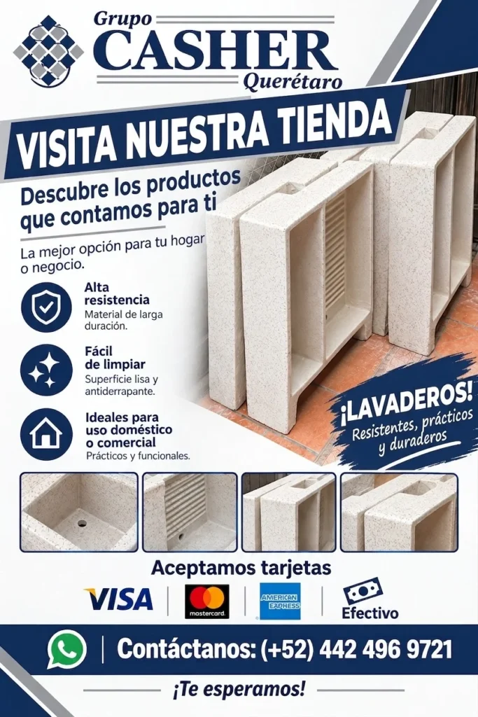 Anuncio para que el usuario visite la tienda física de Grupo Casher en Querétaro
