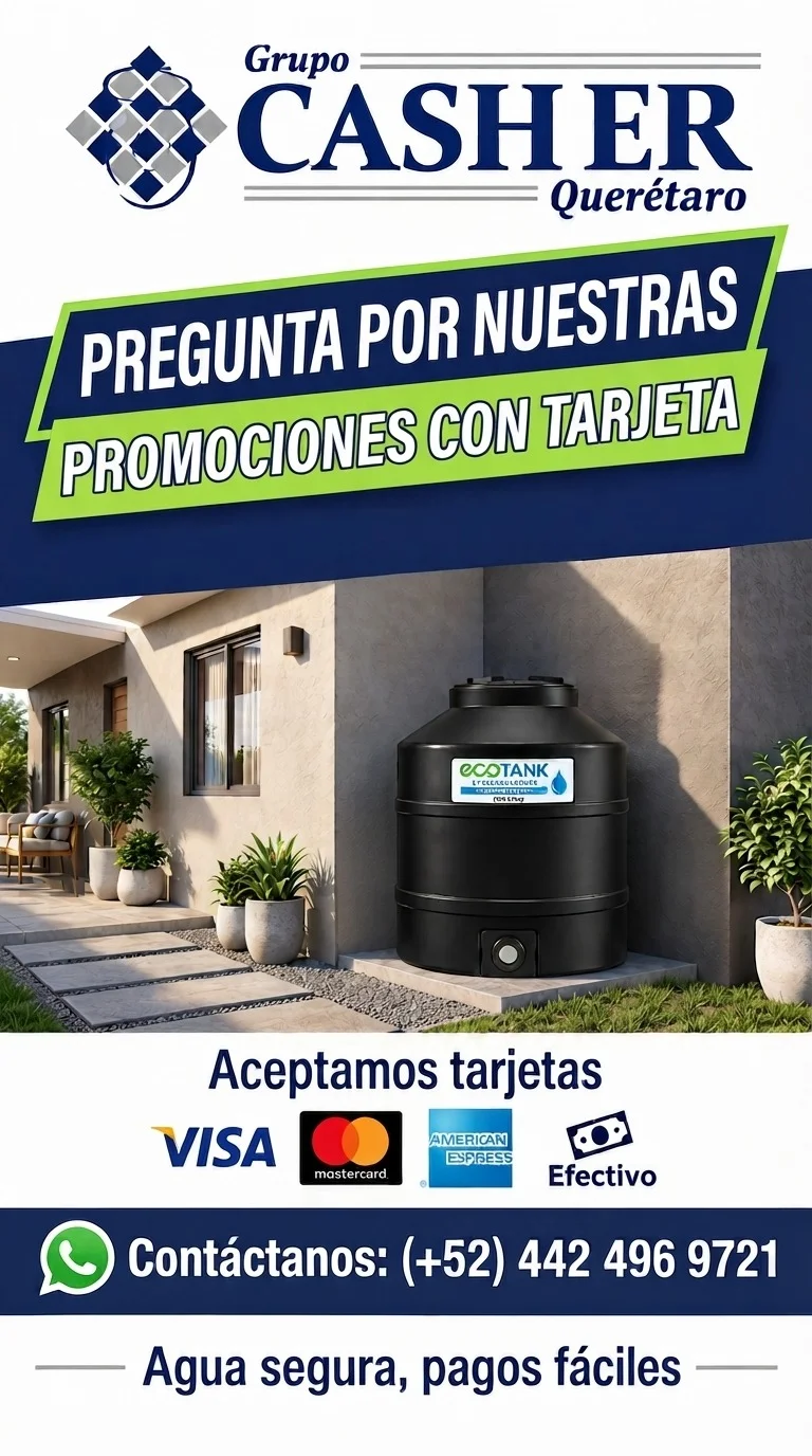 Anuncio de promociones ara tu compra de tinaco de agua