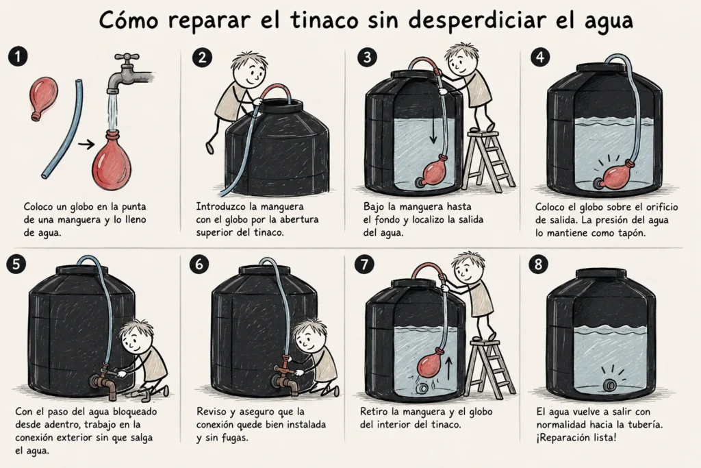 Cómo reparar fuga de agua de un tinaco sin desperdiciar agua